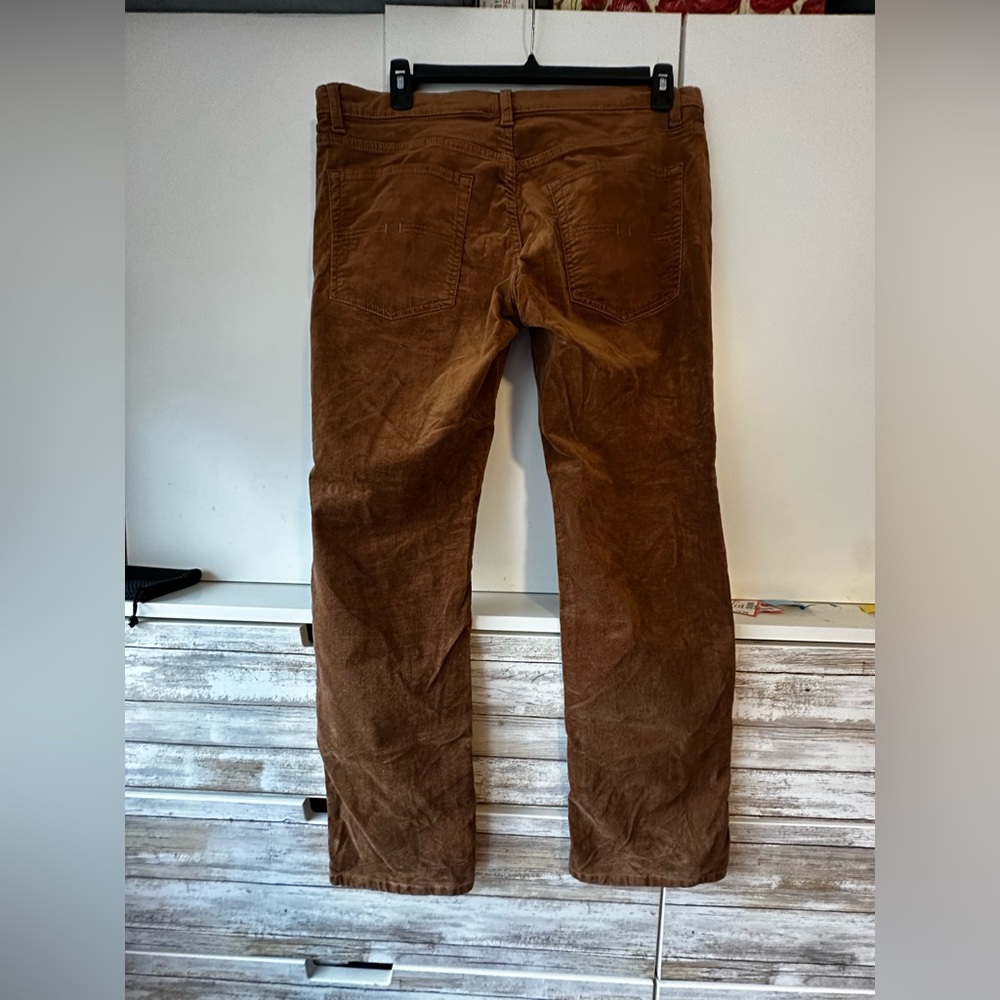 U.S. Polo Assn Corduroy Pants 🤎 36x30 Caramel Stretch Straight - Picture 2 of 7